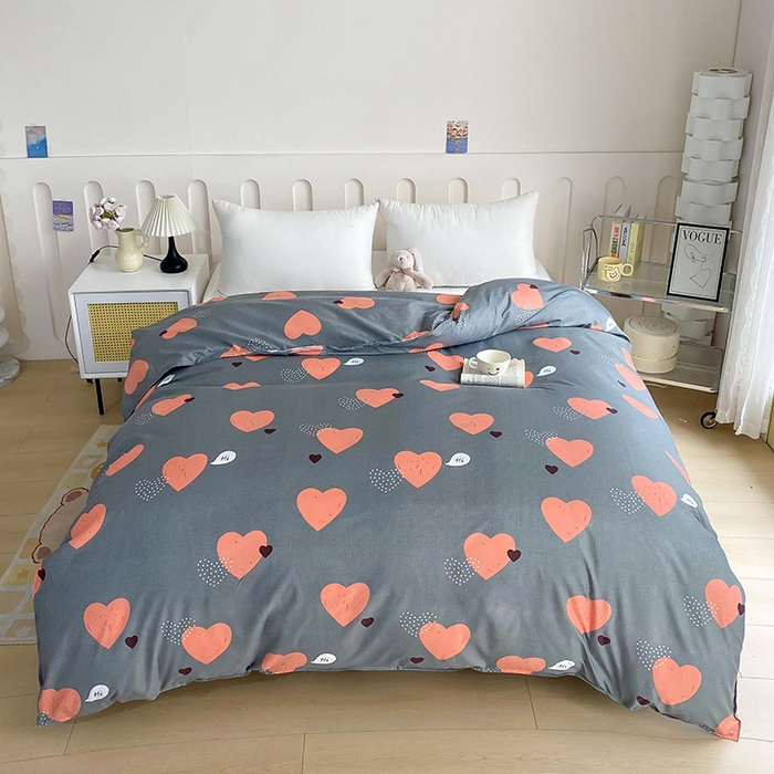 91家纺网 家纺一手货源 找家纺 梵巢家纺 芦荟棉被套，被罩化纤被套 心动时刻