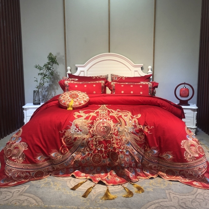 91家纺网 家纺一手货源 找家纺 （总）2024新款全棉100支贡缎提花四件套-挚爱系列 棚拍