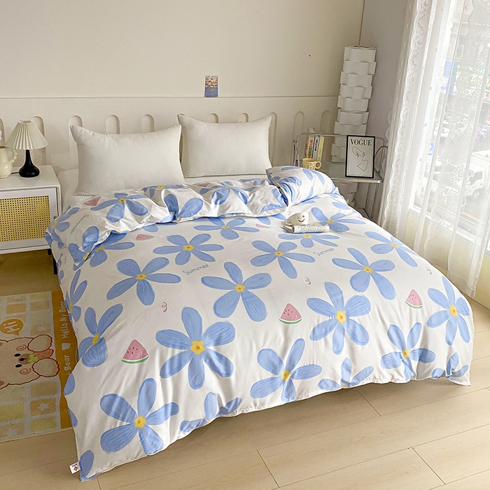 91家纺网 家纺一手货源 找家纺 梵巢家纺 芦荟棉被套，被罩化纤被套 浪漫花语