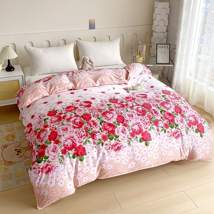 91家纺网 家纺一手货源 找家纺 梵巢家纺 芦荟棉被套，被罩化纤被套 梦想花园