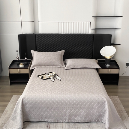 91家纺网 家纺一手货源 找家纺 娇逸家居 2024新款双面50天丝莱赛尔纯色床盖三件套（颜色可搭配同系列夏被）  慕斯灰