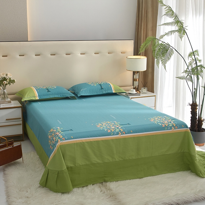 91家纺网 家纺一手货源 找家纺 格里芬家纺 2025新款全棉大版13372纯棉印花四件套 蝴蝶谷