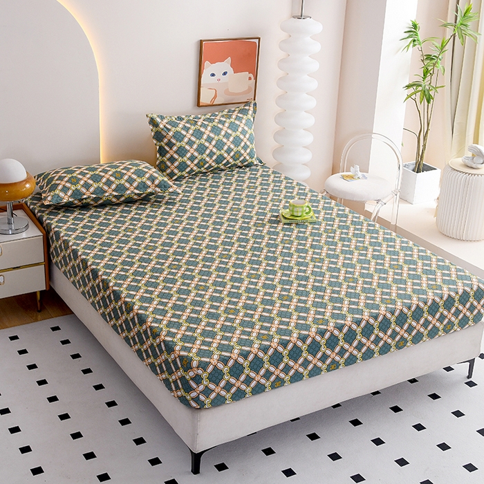 91家纺网 家纺一手货源 找家纺 梵巢家纺 2024新款芦荟棉四件套和单品 床笠款四件套 时光之城