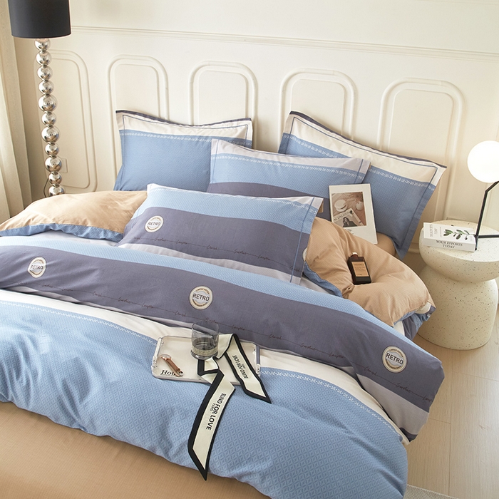 91家纺网 家纺一手货源 找家纺 沐白家居 2024新款全棉13376全棉印花四件套 莱恩-兰