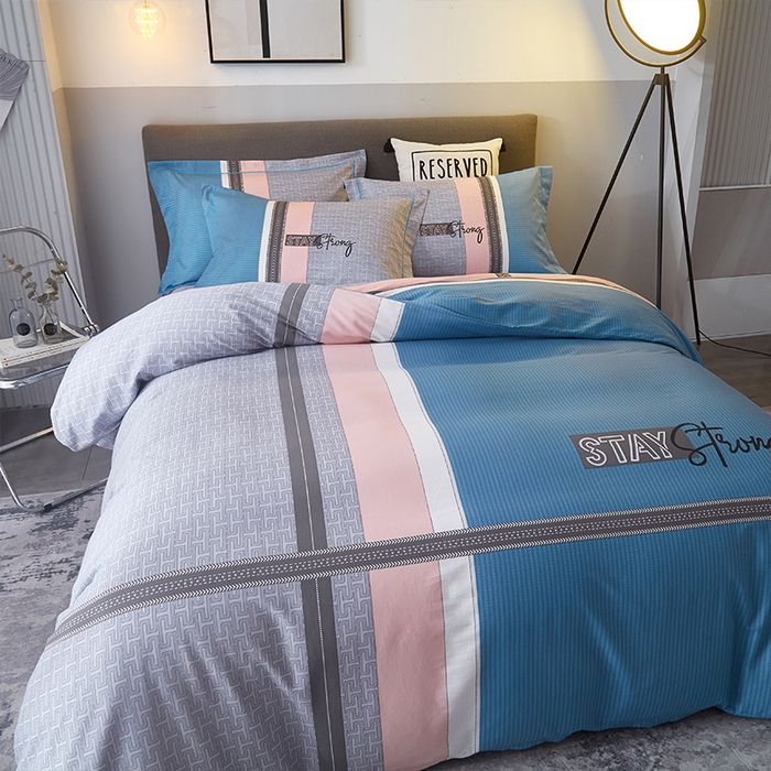 91家纺网 家纺一手货源 找家纺 格里芬家纺 2025新款全棉大版13372纯棉印花四件套 岱川-兰