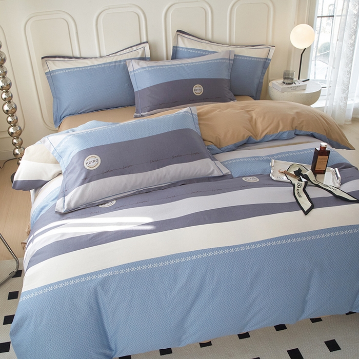 91家纺网 家纺一手货源 找家纺 沐白家居 2024新款全棉13376全棉印花四件套 莱恩-兰