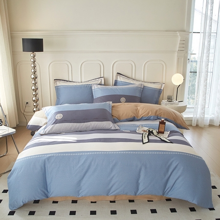 沐白家居 2024新款全棉13376全棉印花四件套 莱恩-兰