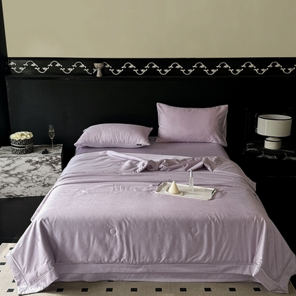 91家纺网 家纺一手货源 找家纺 （总）娇逸家居 2024新款100支天丝棉贡缎提花夏被（可配同款床单枕套为夏被四件套） 