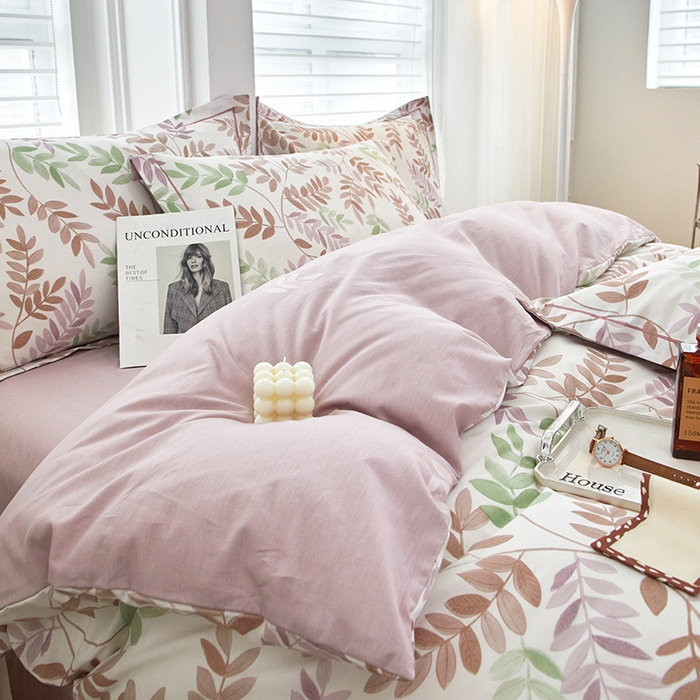 91家纺网 家纺一手货源 找家纺 （总）沐白家居 2024新款全棉13376全棉云棉系列印花四件套