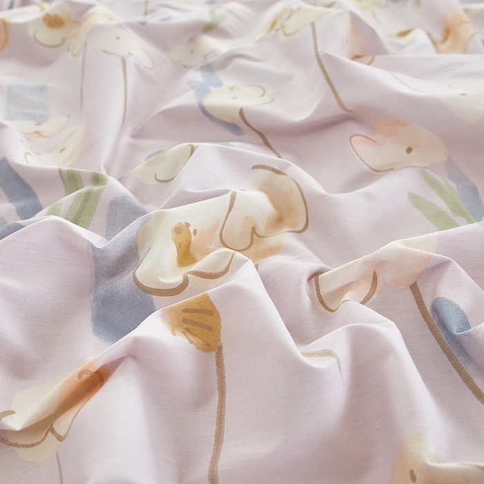 91家纺网 家纺一手货源 找家纺 沐白家居 2024新款全棉13376全棉印花四件套 木槿-粉