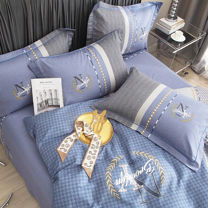 91家纺网 家纺一手货源 找家纺 格里芬家纺 2025新款全棉大版13372纯棉印花四件套 简爱