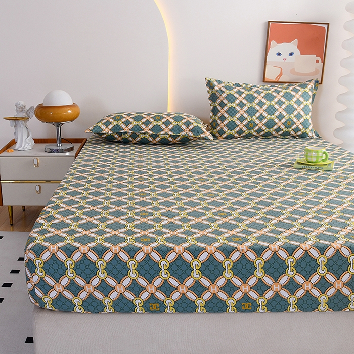 91家纺网 家纺一手货源 找家纺 梵巢家纺 2024新款芦荟棉四件套和单品 床笠款四件套 时光之城