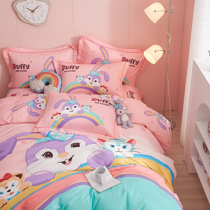 91家纺网 家纺一手货源 找家纺 格里芬家纺 2025新款全棉大版13372纯棉印花四件套 彩虹派