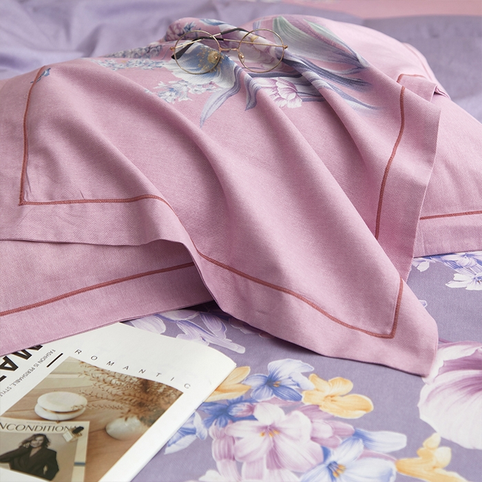 91家纺网 家纺一手货源 找家纺 格里芬家纺 2025新款全棉大版13372纯棉印花四件套 安娜