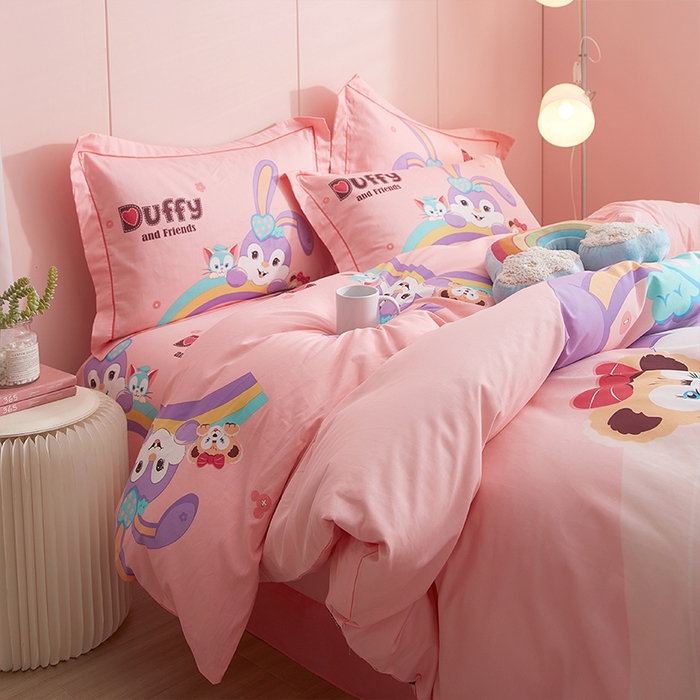 91家纺网 家纺一手货源 找家纺 格里芬家纺 2025新款全棉大版13372纯棉印花四件套 彩虹派