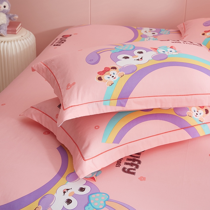 91家纺网 家纺一手货源 找家纺 格里芬家纺 2025新款全棉大版13372纯棉印花四件套 彩虹派