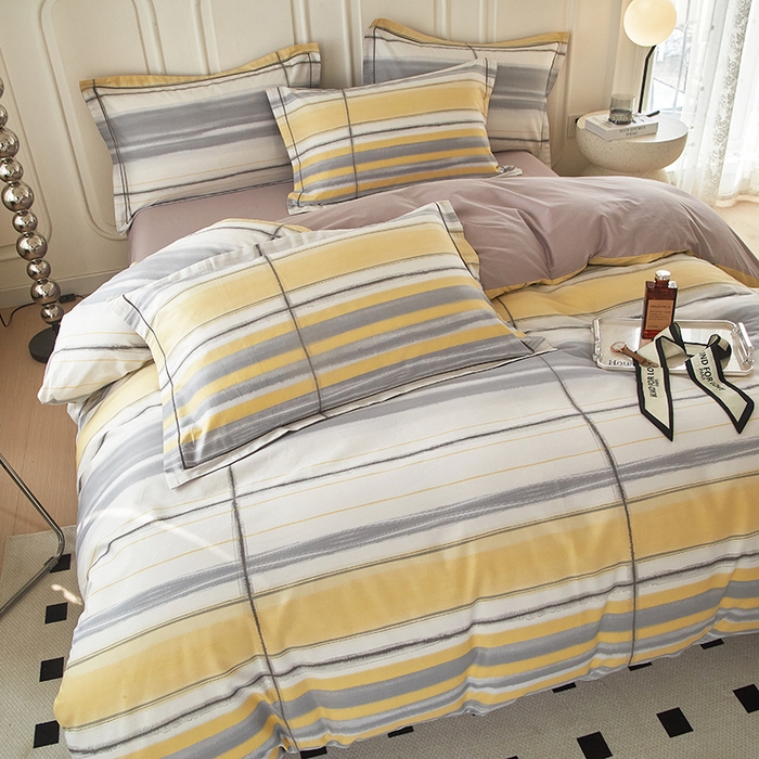 91家纺网 家纺一手货源 找家纺 沐白家居 2024新款全棉13376全棉印花四件套 北海道