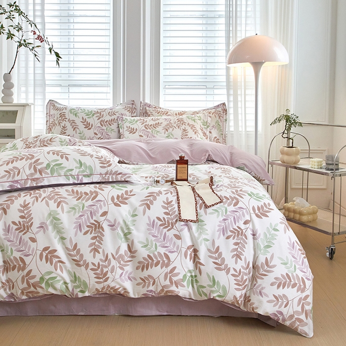 91家纺网 家纺一手货源 找家纺 （总）沐白家居 2024新款全棉13376全棉云棉系列印花四件套