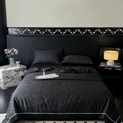 91家纺网 家纺一手货源 找家纺 （总）娇逸家居 2024新款100支天丝棉贡缎提花夏被（可配同款床单枕套为夏被四件套） 