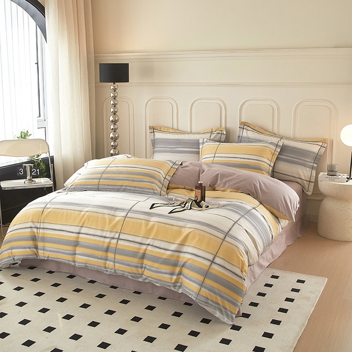 91家纺网 家纺一手货源 找家纺 沐白家居 2024新款全棉13376全棉印花四件套 北海道