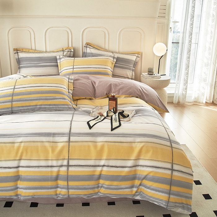 91家纺网 家纺一手货源 找家纺 沐白家居 2024新款全棉13376全棉印花四件套 北海道