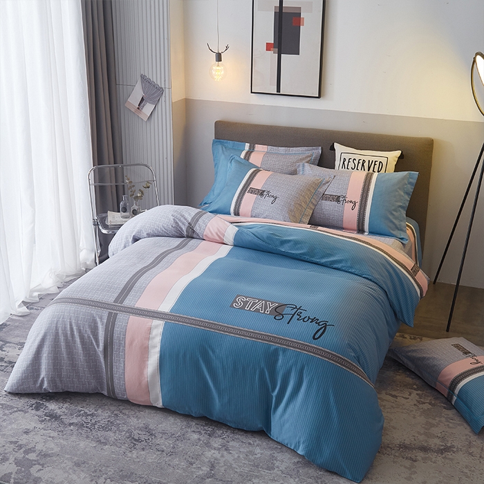 91家纺网 家纺一手货源 找家纺 格里芬家纺 2025新款全棉大版13372纯棉印花四件套 岱川-兰