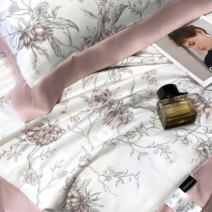 91家纺网 家纺一手货源 找家纺 朵美 2024新款50支天丝印花夏被 菊川傲雪