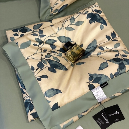 91家纺网 家纺一手货源 找家纺 朵美 2024新款50支天丝印花夏被 岸芷