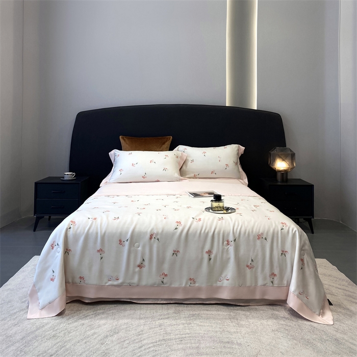 91家纺网 家纺一手货源 找家纺 朵美 2024新款50支天丝印花夏被 花之恋