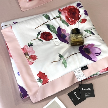 91家纺网 家纺一手货源 找家纺 （总）朵美 2025新款50支天丝印花夏被+夏被四件套