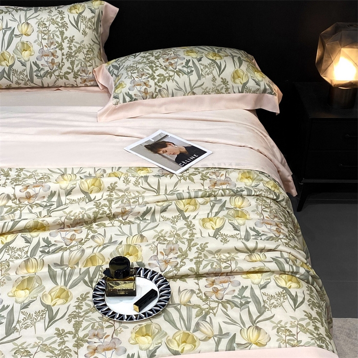 91家纺网 家纺一手货源 找家纺 朵美 2024新款50支天丝印花夏被 浣花