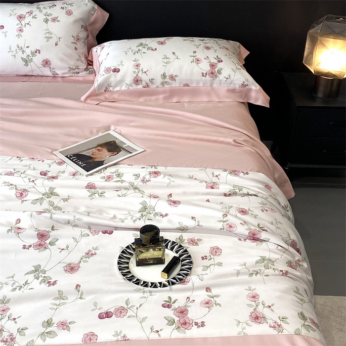 91家纺网 家纺一手货源 找家纺 朵美 2024新款50支天丝印花夏被 花西子