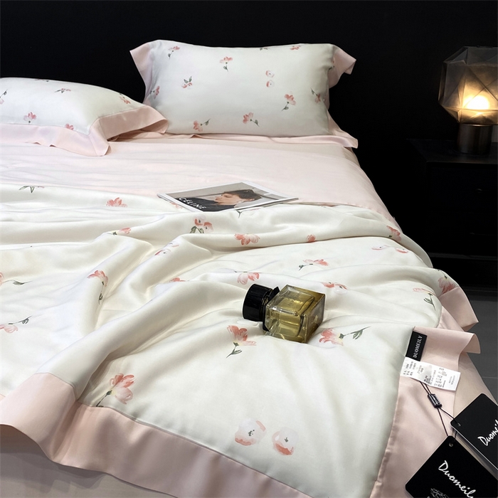 91家纺网 家纺一手货源 找家纺 朵美 2024新款50支天丝印花夏被 花之恋