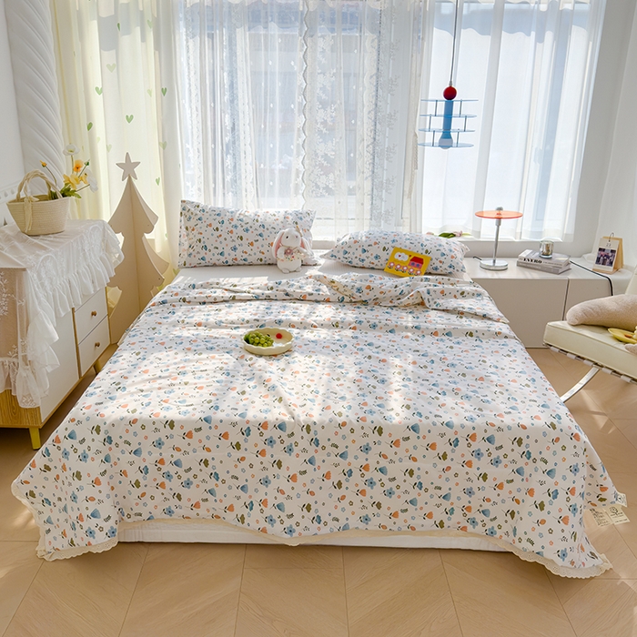 91家纺网 家纺一手货源 找家纺 芯恋家居 2025新品全棉绣花边工艺款全棉棉花夏被春秋被 花香馥郁