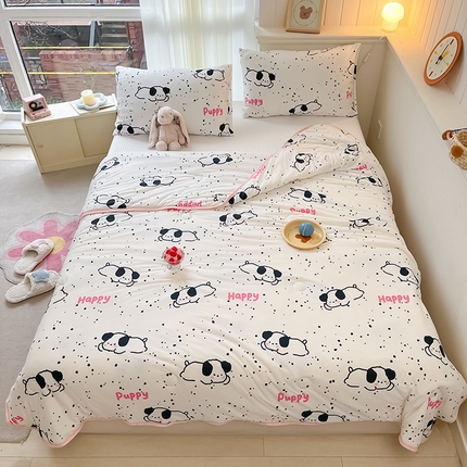 91家纺网 家纺一手货源 找家纺 （总）桃子家居 2024新款A类高品质牛奶丝软糯针织棉夏被