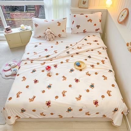 91家纺网 家纺一手货源 找家纺 （总）桃子家居 2024新款A类高品质牛奶丝软糯针织棉夏被