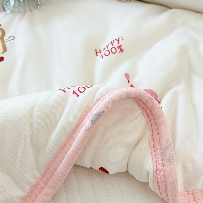 91家纺网 家纺一手货源 找家纺 桃子家居 2024新款A类高品质牛奶丝软糯针织棉夏被 针织棉-甜心饼干