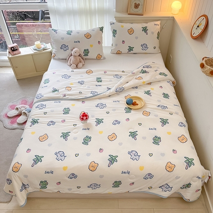 桃子家居 2024新款A类高品质牛奶丝软糯针织棉夏被 针织棉-夏日么么茶