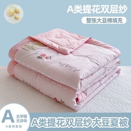 91家纺网 家纺一手货源 找家纺 芯恋家居 2025新款提花泡泡棉夏被春秋被 爱心草莓