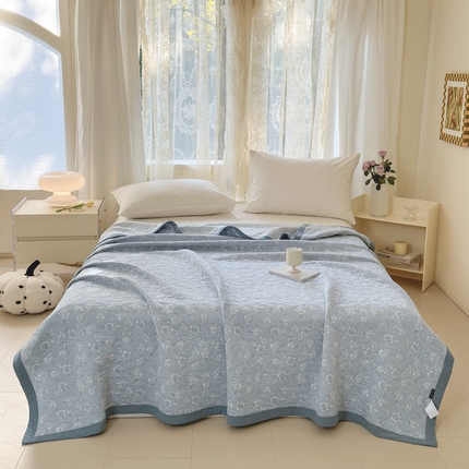 91家纺网 家纺一手货源 找家纺 （总）33家纺新款A类全棉高端色织提花毯全棉夏被针织棉盖毯夏凉被空调被