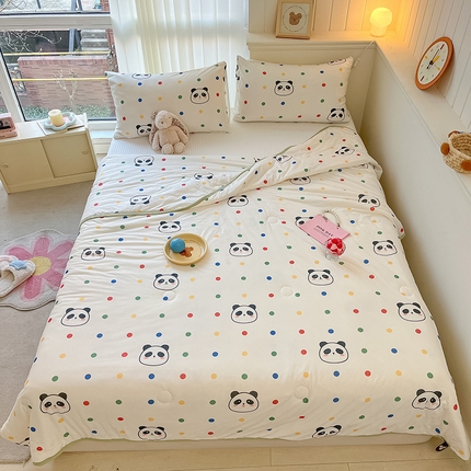 91家纺网 家纺一手货源 找家纺 （总）桃子家居 2024新款A类高品质牛奶丝软糯针织棉夏被