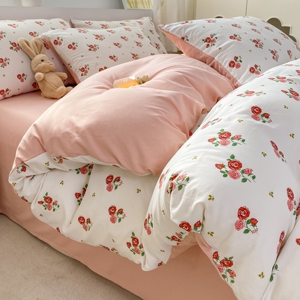 91家纺网 家纺一手货源 找家纺 （总）芷凡家纺 2024新款水洗皱皱棉四件套