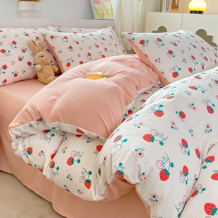 91家纺网 家纺一手货源 找家纺 （总）芷凡家纺 2024新款水洗皱皱棉四件套