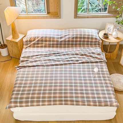 暖阳 2025新款A类无印风水洗棉睡袋 睡袋-曼特斯咖格