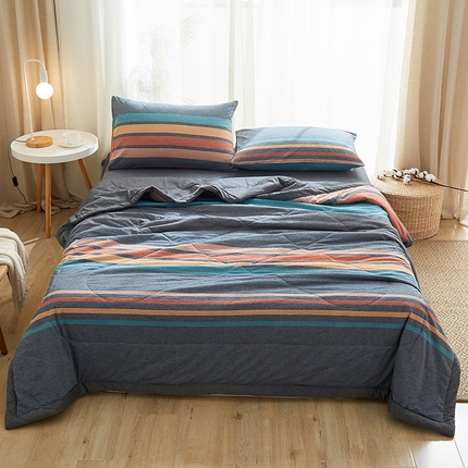 91家纺网 家纺一手货源 找家纺 （总1）暖阳 2025新款全棉色织棉花夏被