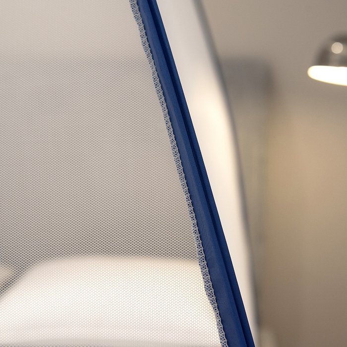 91家纺网 家纺一手货源 找家纺 佳梦家纺 2024新款学生款蒙古包蚊帐 小顶云顶-蓝