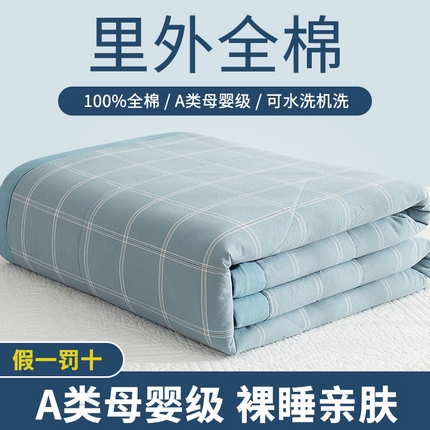 91家纺网 家纺一手货源 找家纺 （总1）暖阳 2025新款全棉色织棉花夏被