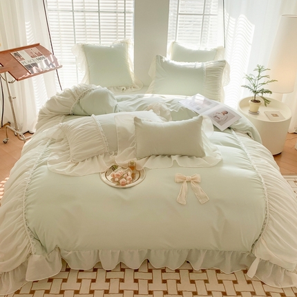 91家纺网 家纺一手货源 找家纺 （总）吾欢心 2025新款糯小棉四件套-爱茉莉珍珠