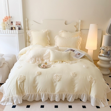 91家纺网 家纺一手货源 找家纺 （总）吾欢心 2025新款糯小棉四件套-伊莉莎