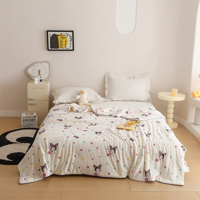 91家纺网 家纺一手货源 找家纺 优被业 2024新款针织棉大豆纤维被 酷酷米